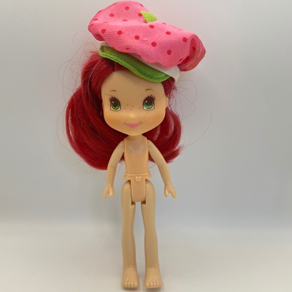 Strawberry Shortcake Herself Doll 7" Hasbro SA 2008 Hat attached Missing Outfit
